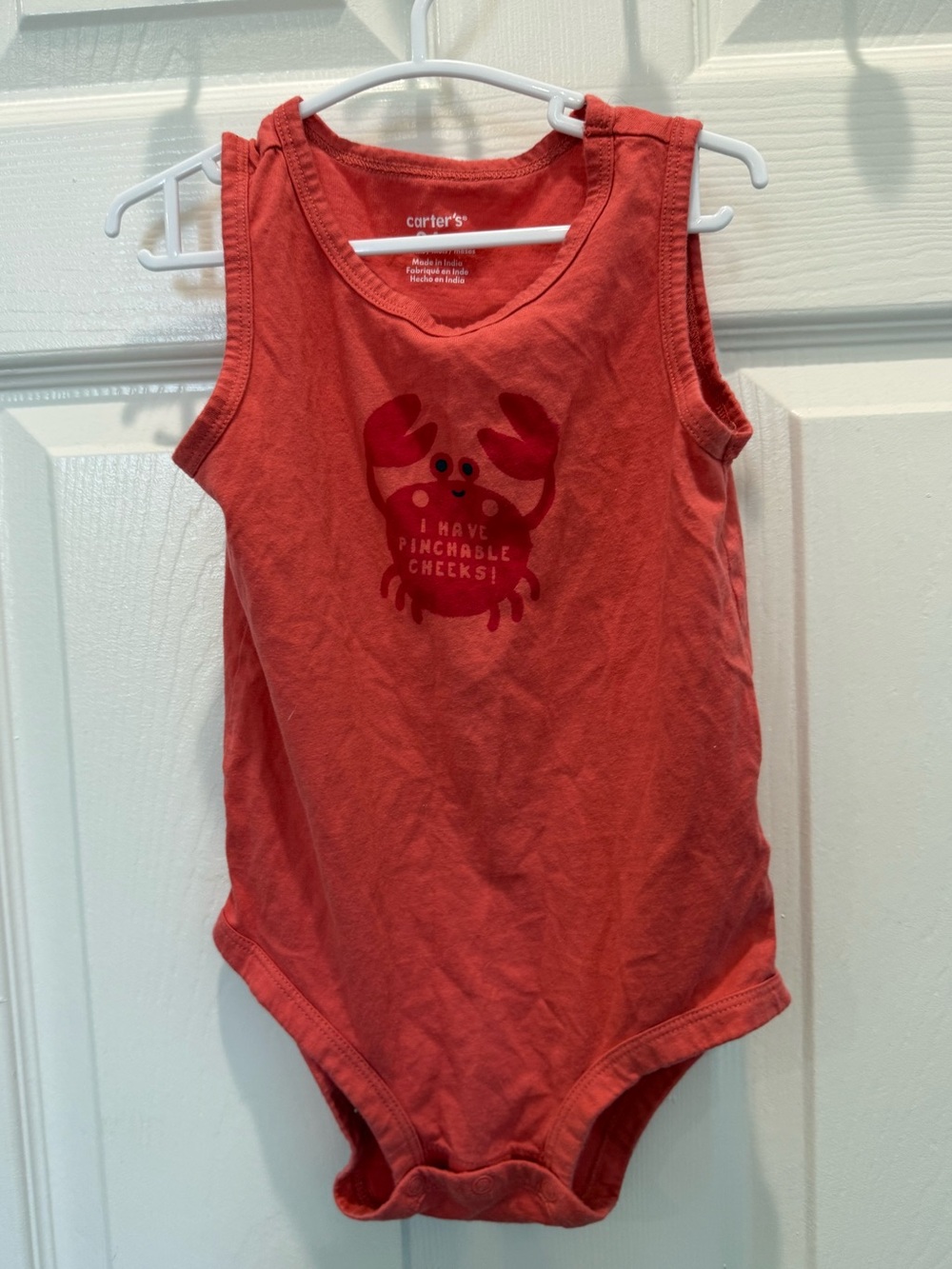 Carter’s Crab “Pinchable Cheeks” Tank Bodysuit 24M